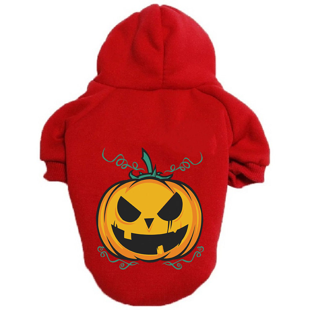 Halloween Pumpkin Dog Pattern Sweater Clothes: Polyester Dog Halloween Sweatshirt Pumpkin Red / 2XL Accessories