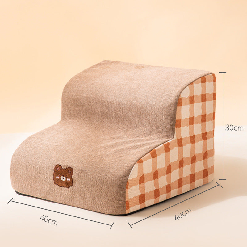 4 Step Removable Dog Stairs | Corduroy And Sponge Dog Ladder Lattice two order home
