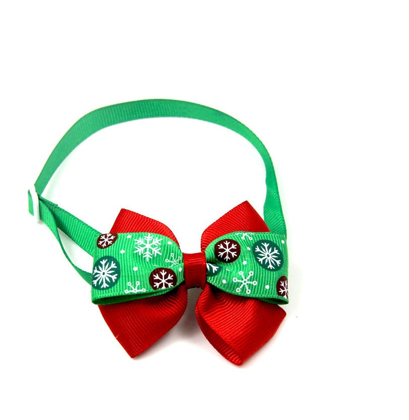 Bulk Christmas Dog Bow Ties | 50 Pack Cartoon Dog Accessories 8 Style bow