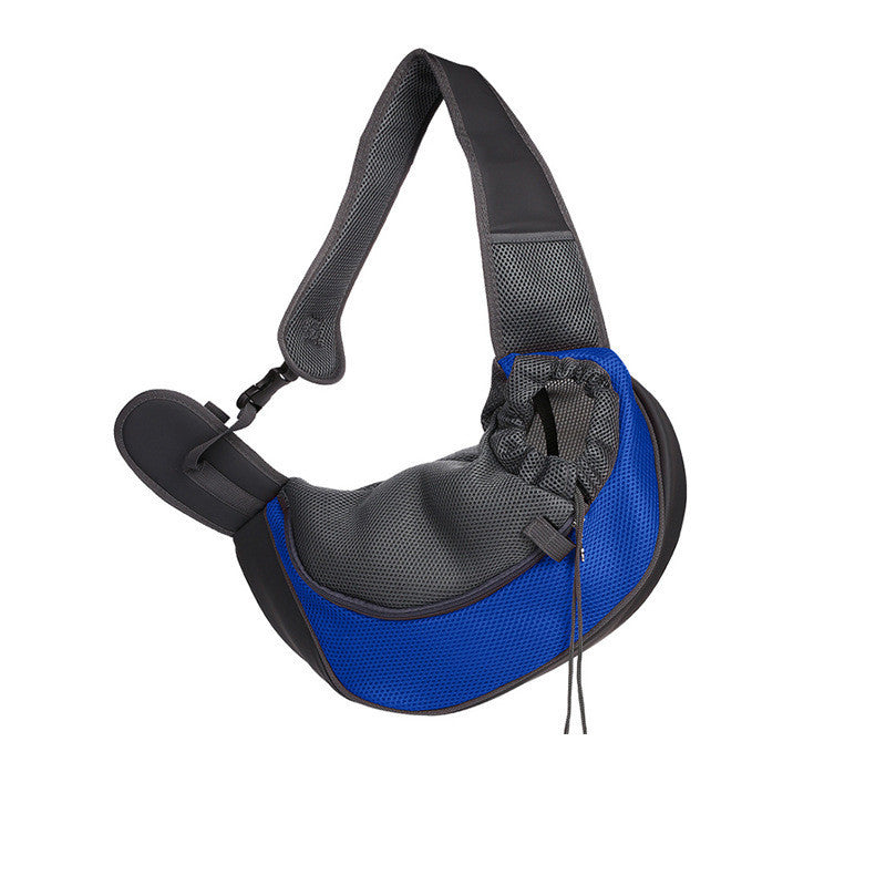 Breathable Mesh Dog Travel Shoulder Bag | Lightweight Carrier for Dogs - Royal blue / M - travel
