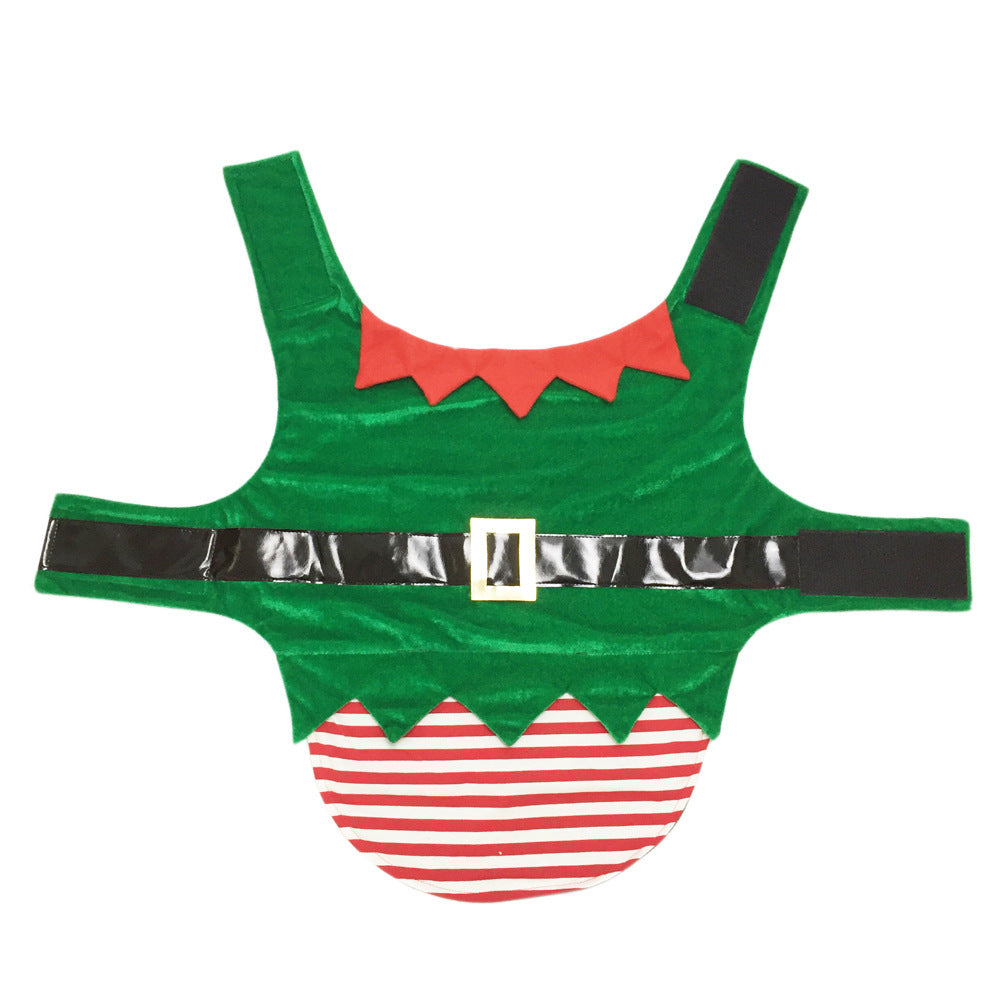 Fashion Christmas Clothes Green Elf Pet Dog Christmas Costume christmas