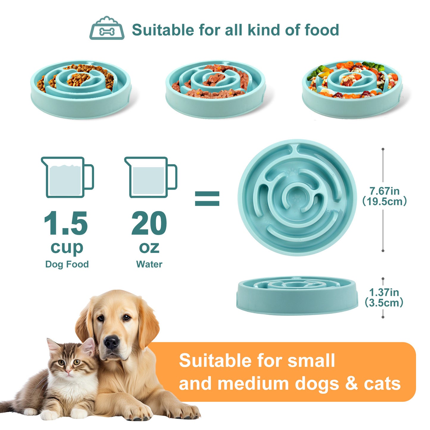 Silicone Slow Feeder Dog Bowl | Anti Bloat Puzzle Dog for Healthy Digestion food