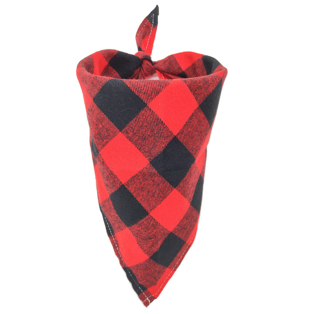 Dog Triangular Scarf: Plaid Cotton Dog Bandana Random color 1pc Accessories