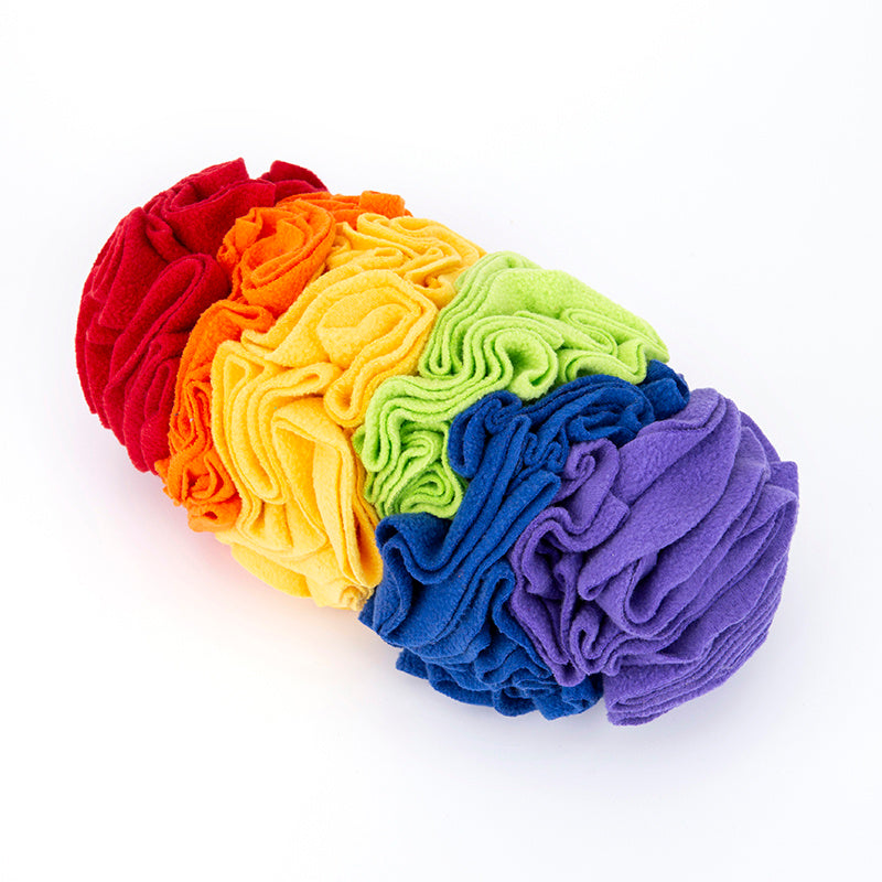 Interactive Dog Snuffle Mat for Mental Stimulation Rainbow color toys