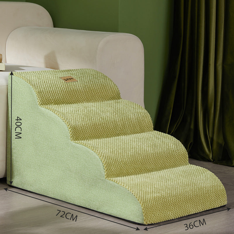 Washable Dog Stairs And Ramp | 2 3 And 4 Step Anti Slip Dog Ladder Green Four Section Slope 30 / Stairs Removable