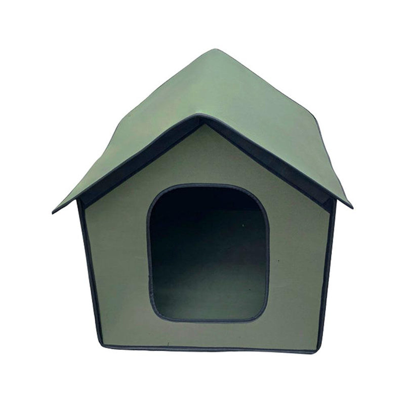 Outdoor Waterproof Dog Kennel | Portable Dog House with Door Curtain Green / Kennel Only / L outdoor