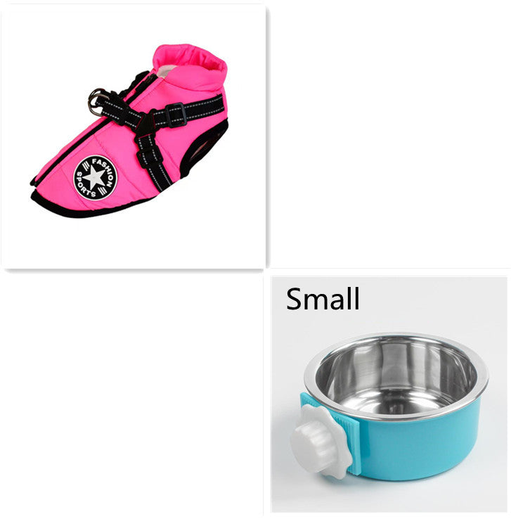 Waterproof Winter Dog Coat with Built-in Harness | Warm Dog Jacket - Roseo / L - Accessories