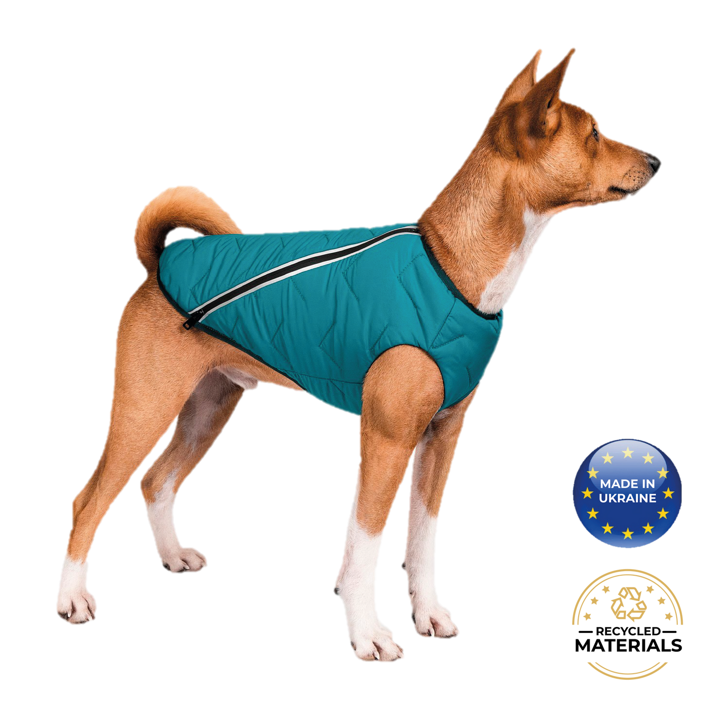 Eco-Friendly Waterproof Dog Rain Jacket with Reflective Zipper - Pets