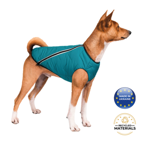 Eco-Friendly Waterproof Dog Rain Jacket with Reflective Zipper - SM / Blue - Pets