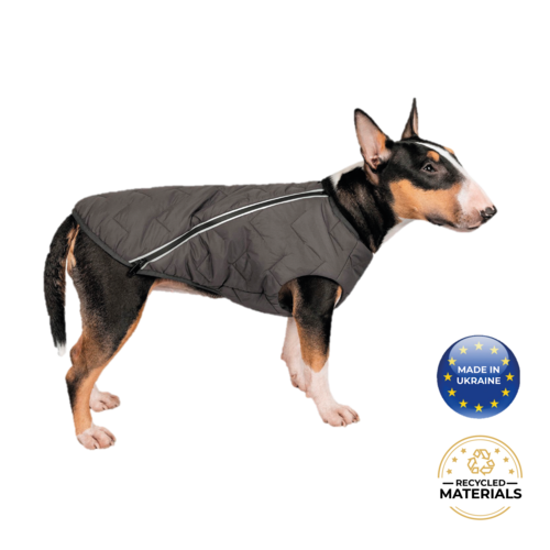 Eco-Friendly Waterproof Dog Rain Jacket with Reflective Zipper - XS / Grey - Pets