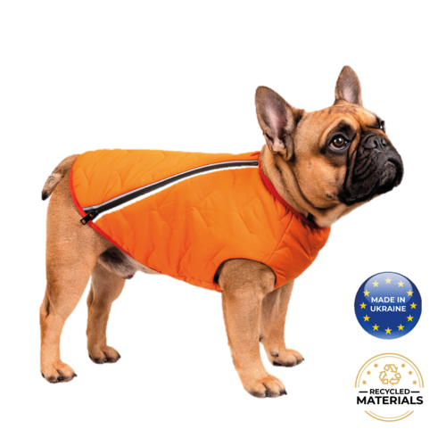 Eco-Friendly Waterproof Dog Rain Jacket with Reflective Zipper - XS / Orange - Pets