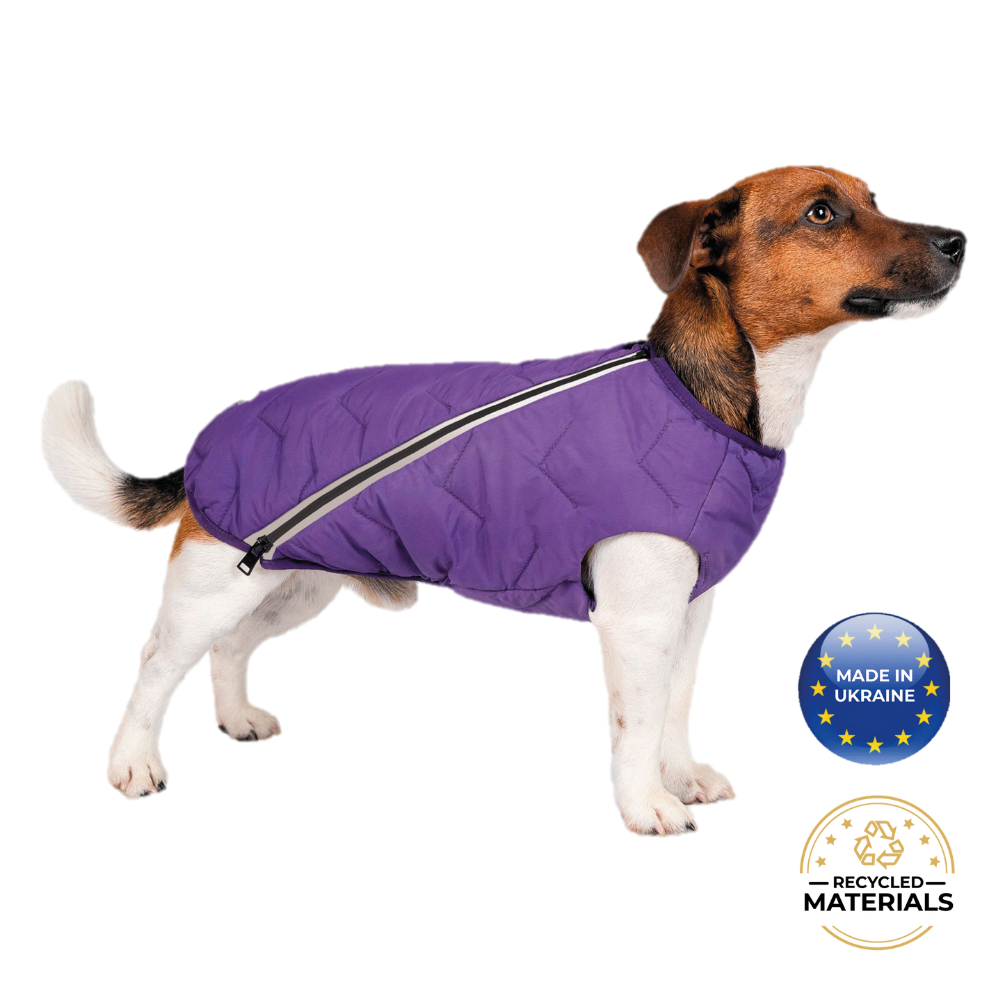 Eco-Friendly Waterproof Dog Rain Jacket with Reflective Zipper - Pets