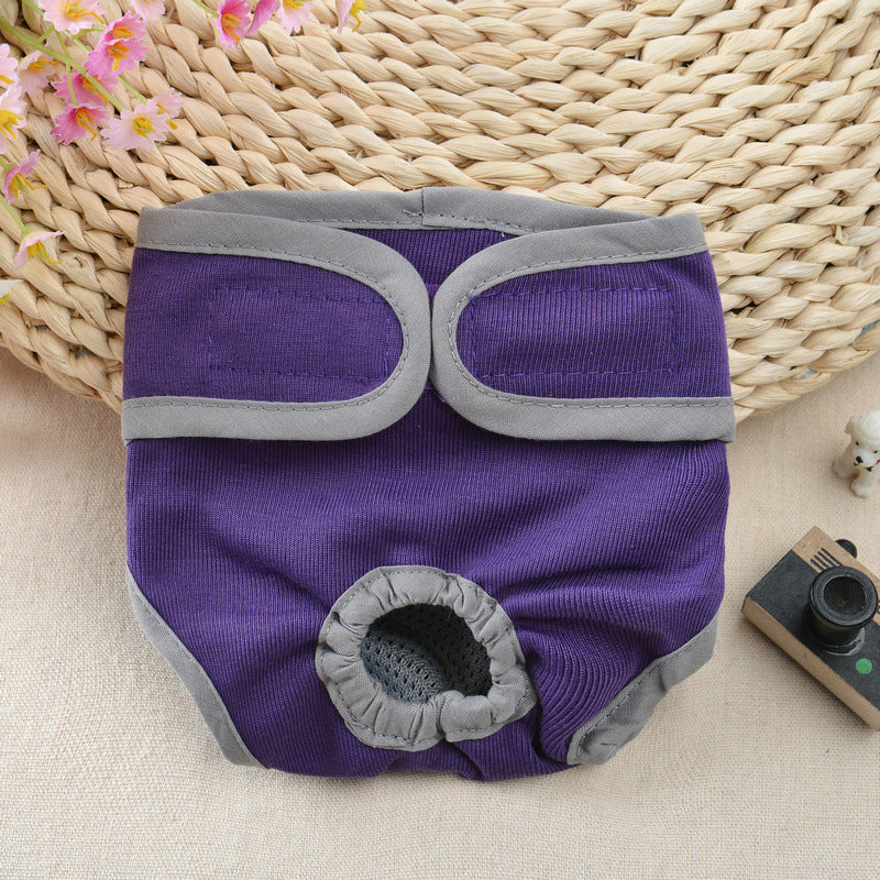 Adjustable And Waterproof Dog Diaper Shorts | Washable Physiological Pants for Dogs - Violet / L - outdoor