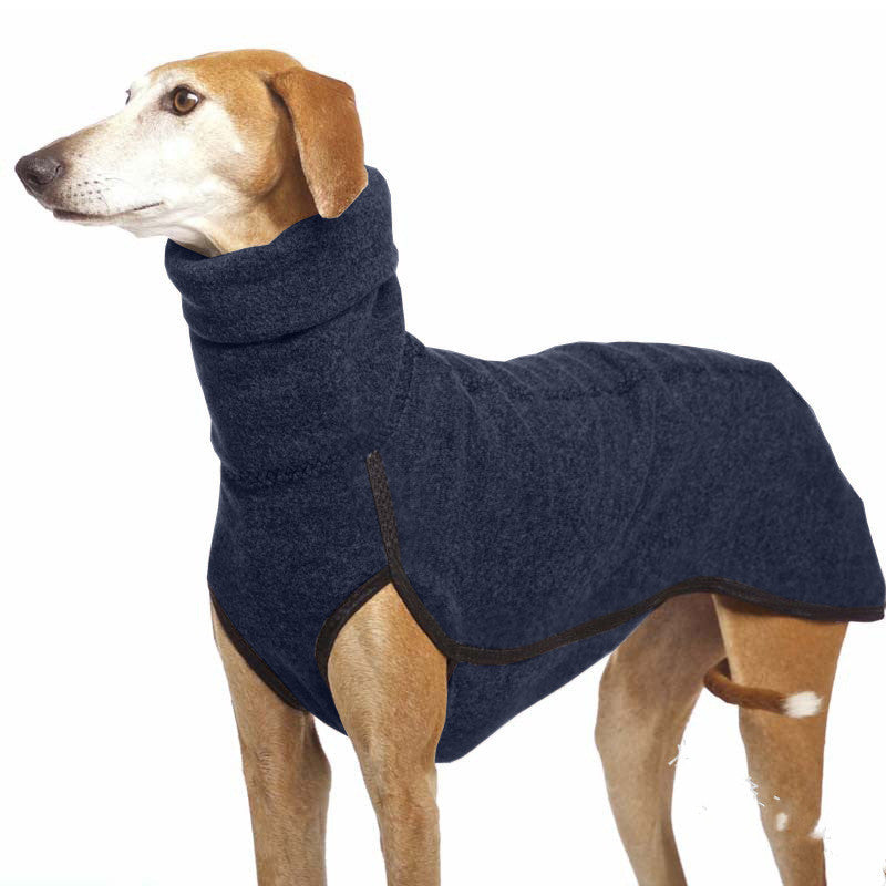 Warm Winter Dog Coat with High Collar | Pullover Dog Coat for Medium And Large Dogs Dark Blue / 3XL Coats & Dog Vests