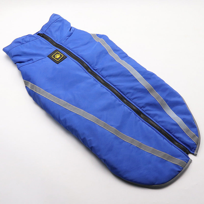 Warm Dog Winter Coat And Windbreaker for Medium to Large Dogs - Blue / 3XL - Coats & Dog Vests