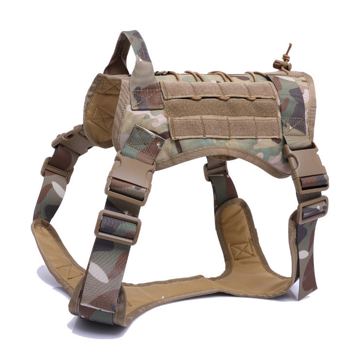 Tactical Dog Harness And Vest | Outdoor Dog Training Gear with Reflective Nylon harness