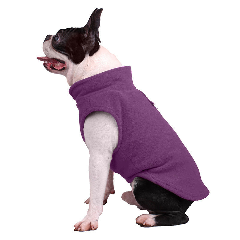 Ocean Print Dog Coat With Harness And Leash Set Purple / L Coats & Dog Vests