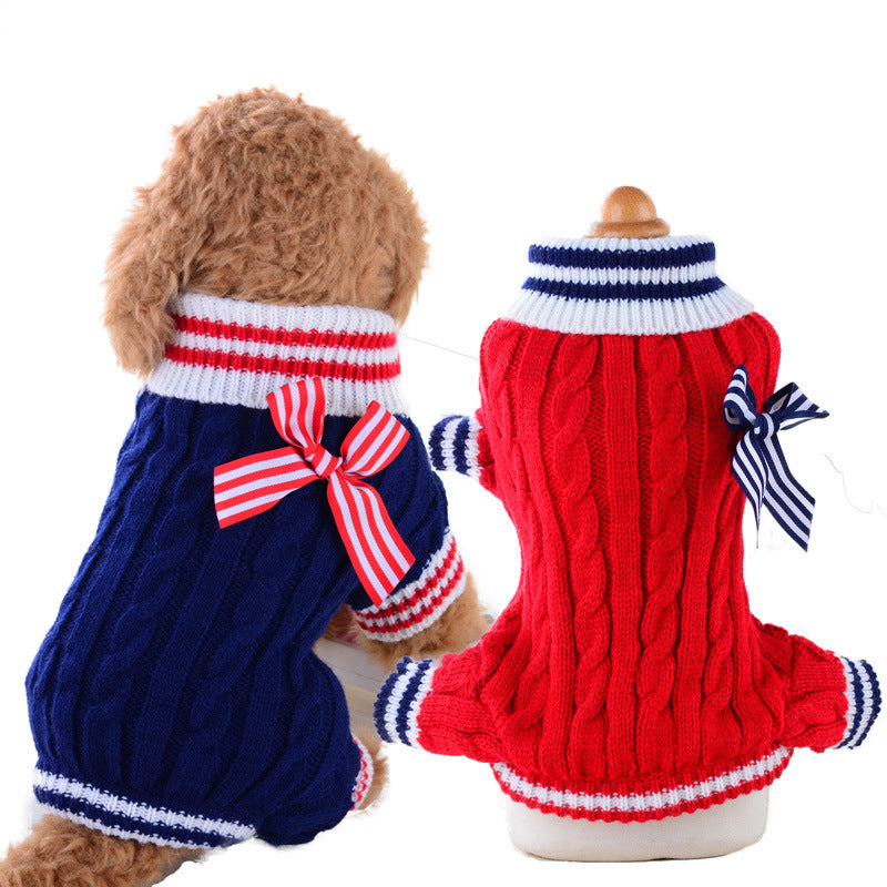 Warm Wool Knitted Dog Sweater | Four Legged Casual Dog Jumper Accessories