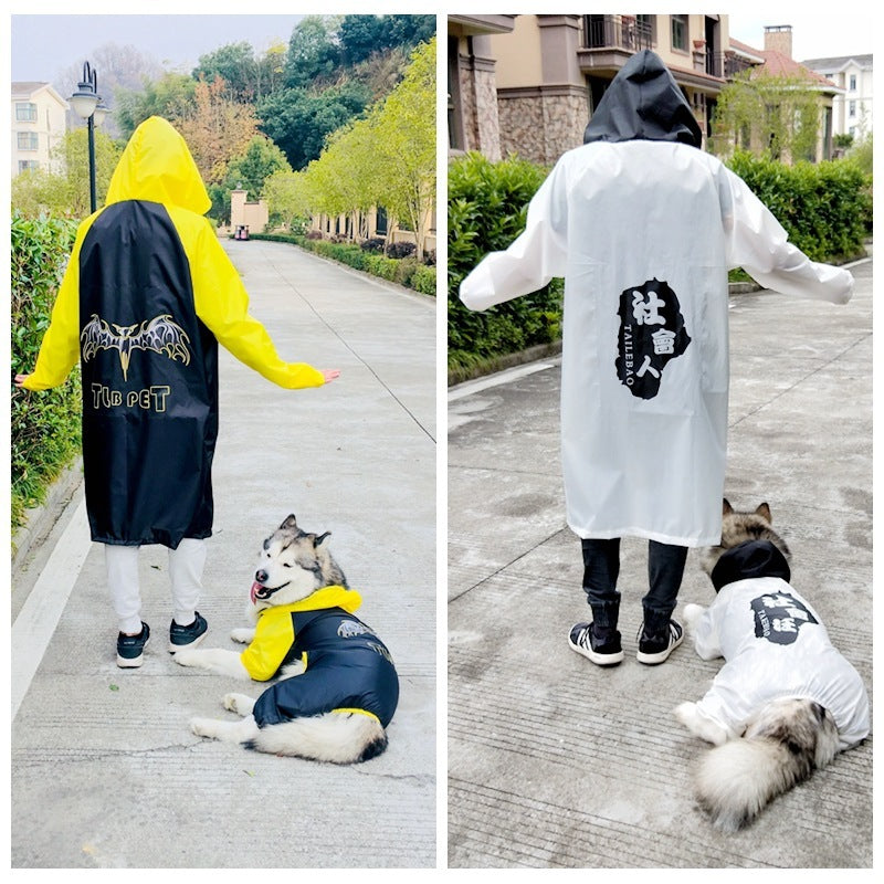 Casual Polyester Dog Raincoat: Lightweight All-Season Dog WaterproofJacket - Accessories