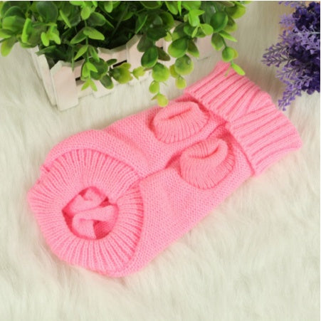 Knitted Wool Dog Sweater | Soft And Warm Dog Sweater with Buttons Dog clothes