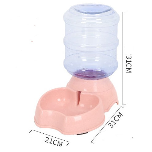 1.8L Puzzle Dog Feeder | Automatic And Interactive Dispenser for Dogs Pink / Drinking fountain food
