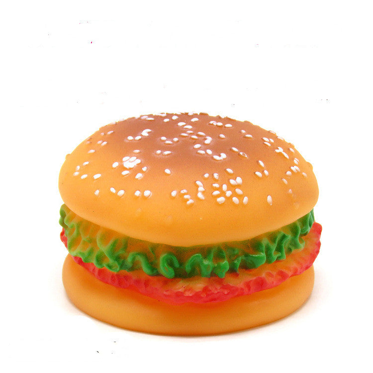Durable Vinyl Dog Toy Ball Hamburger Accessories
