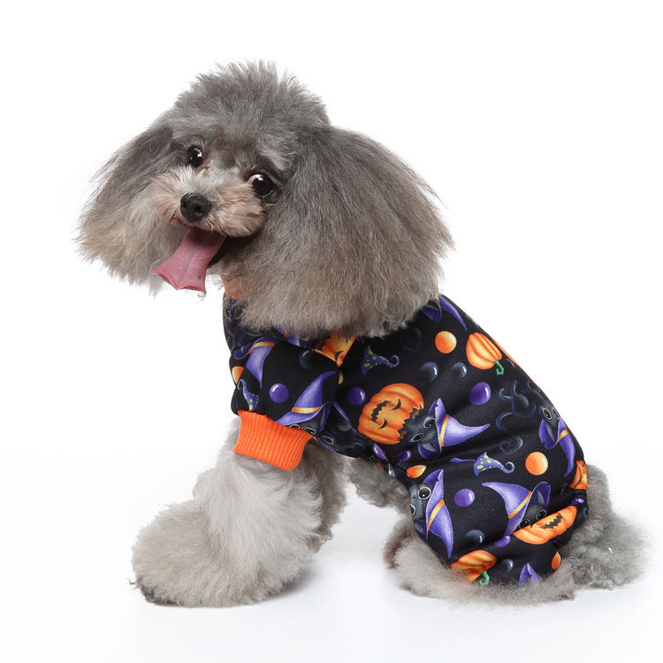 Dog Halloween Christmas Festive Dress Up Costume: Dog Halloween and Christmas Outfits SDZ143 Black Elf Pumpkin / L