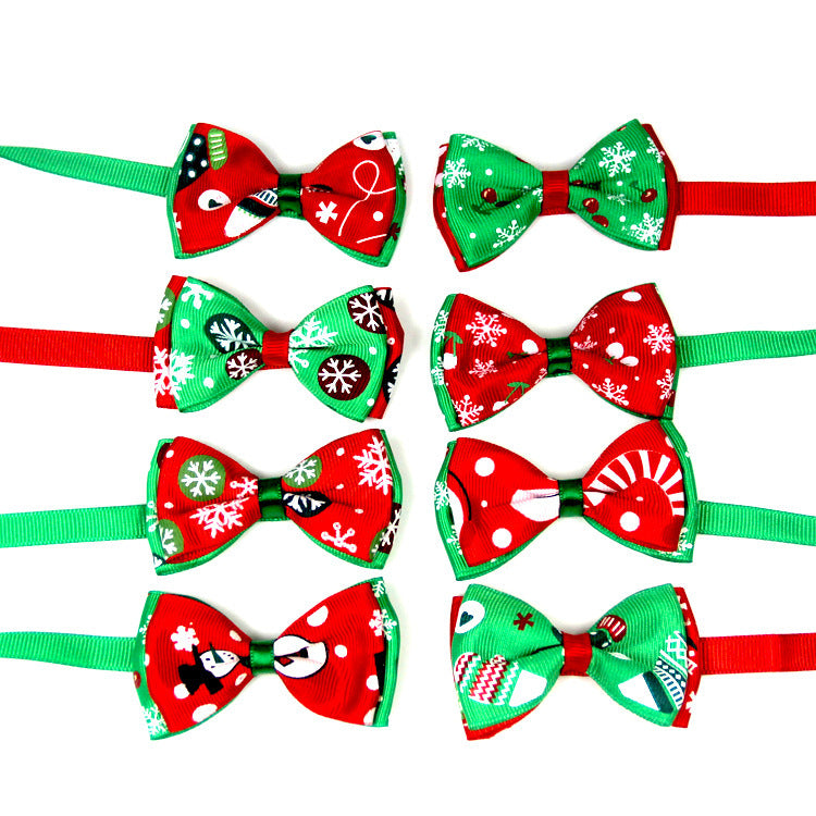 Adjustable Christmas Dog Bow Tie with Bell | Single Piece Dog And Cat Accessory bow