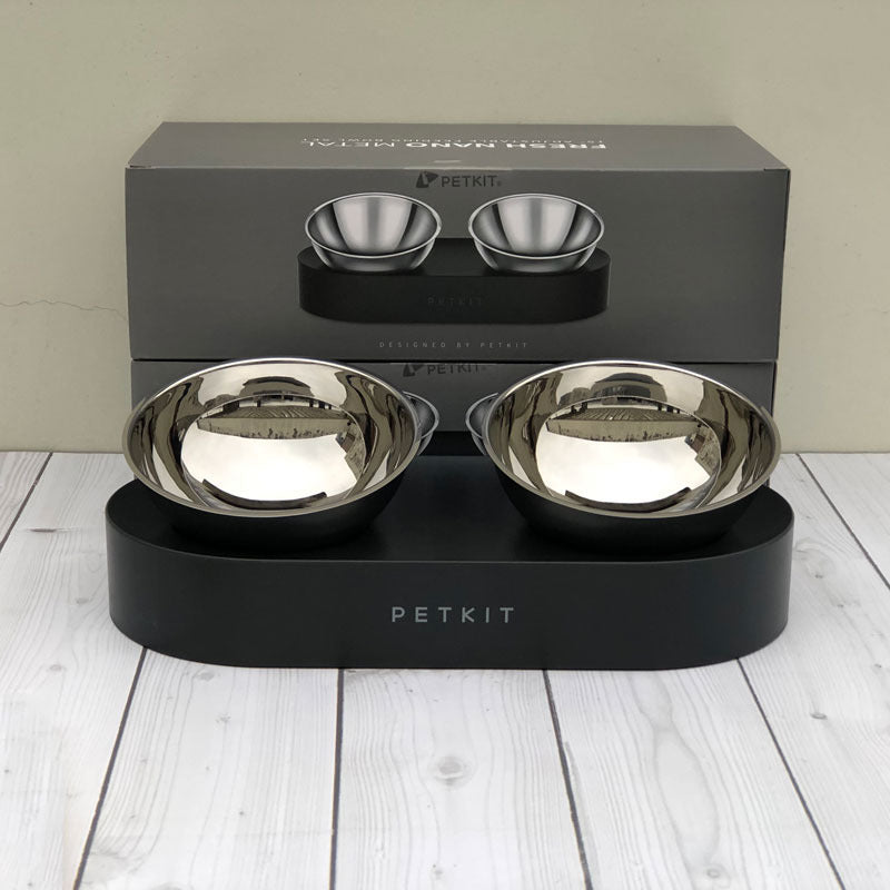 Adjustable Stainless Steel Pet Dog Cat Double Bowls Anti Slip food