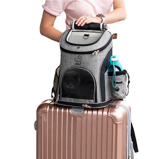 Ventilated Dog Backpack Carrier | Hands-Free Travel Bag for Small Dogs - Dog Travel Essential