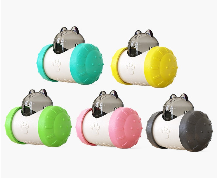 Interactive Treat Dispensing Dog Toy | Squeaky Wheel Feeder for Dogs home