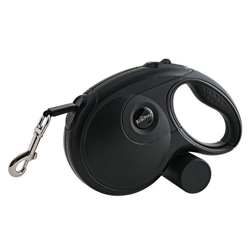 Retractable Dog Leash with One-Button Lock | Soft-Grip Handle For Dogs - Black / 5m - leash