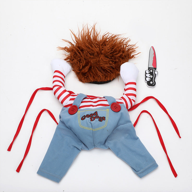 Halloween Funny Dog Costume: Adjustable Dog Cosplay Outfit Photo Color / L Accessories