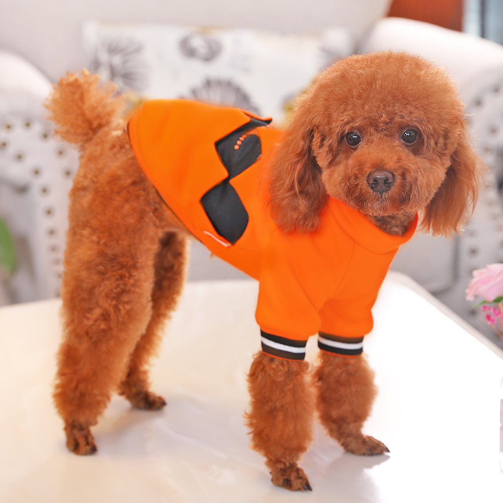 Puppy Dog Clothes: Halloween Pumpkin Costume Sweater for Dogs Accessories
