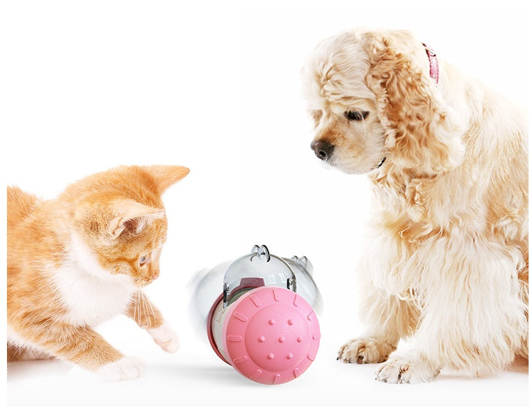 Interactive Treat Dispensing Dog Toy | Squeaky Wheel Feeder for Dogs home