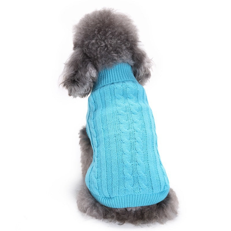 Warm Wool Knitted Dog Sweater | Soft Dog Pullover And Sweater Sky blue / 2XL Accessories