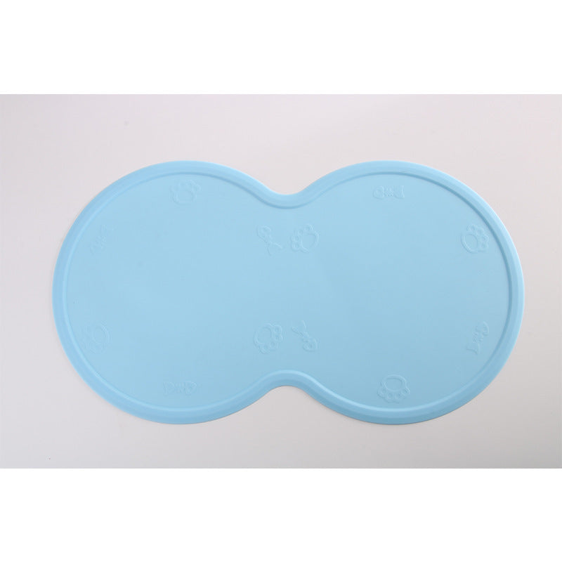 Food Grade Silicone Dog Placemat | Non Slip Eco Friendly Dog Feeding Mat Light Blue eco