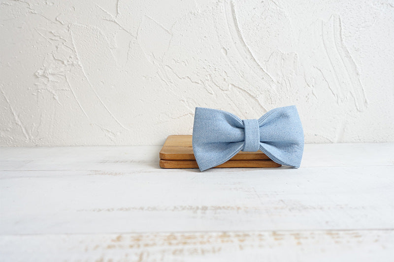 Blue Double Layer Pet Bow Tie | Polyester Dog Accessory bow