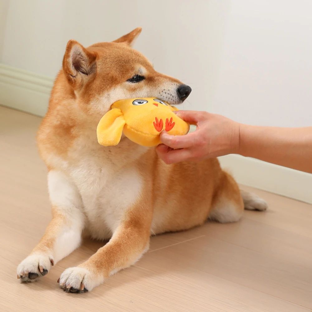 Plush Squeaky Dog Toys | Cute Bite Resistant Animal Shapes for All Dog Sizes home