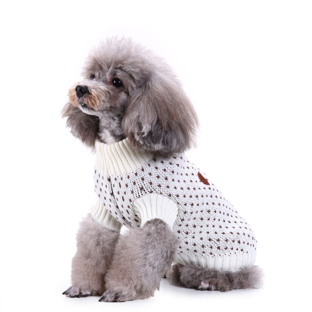 Christmas Snowflake Dog Sweater: British Style Winter Pullover for Small Dogs Accessories