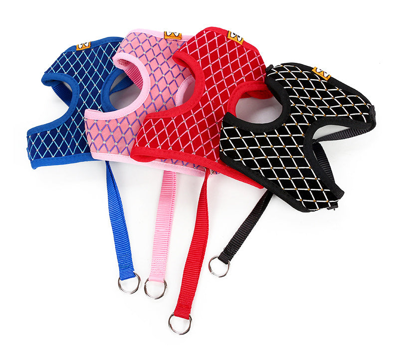 Adjustable Mesh Dog Harness And Leash Set: Padded And Breathable Dog Vest - Accessories