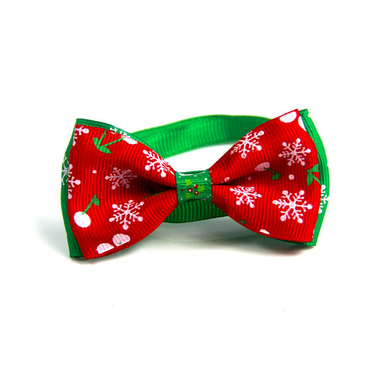Adjustable Christmas Dog Bow Tie with Bell | Single Piece Dog And Cat Accessory bow