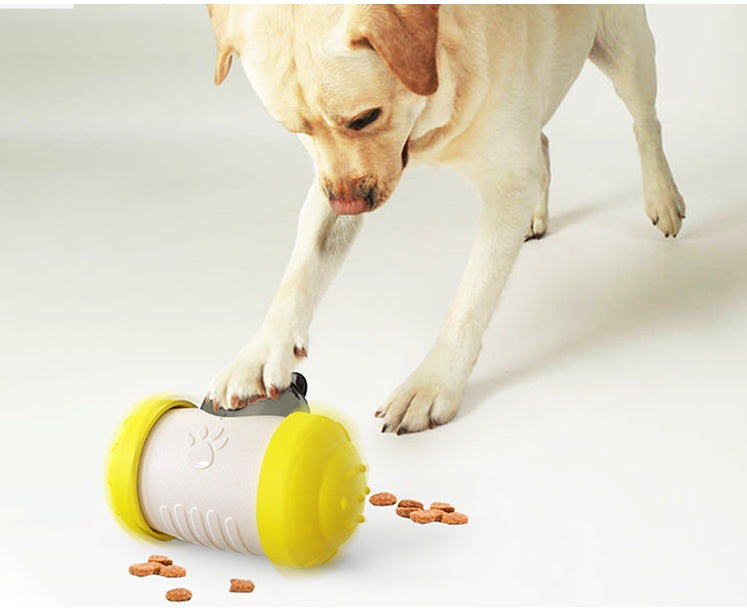 Interactive Treat Dispensing Dog Toy | Squeaky Wheel Feeder for Dogs home