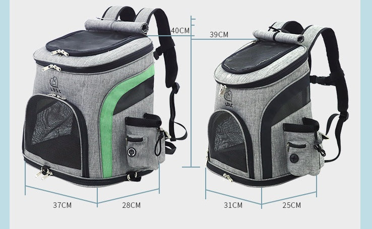 Ventilated Dog Backpack Carrier | Hands-Free Travel Bag for Small Dogs - Dog Travel Essential