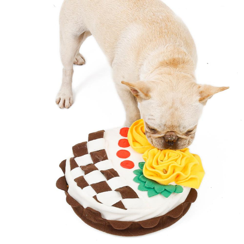 Interactive Dog Birthday Cake Sniffing Pad Dog Snuffle Mat And Puzzle Toy For Birthdays As shown birthday