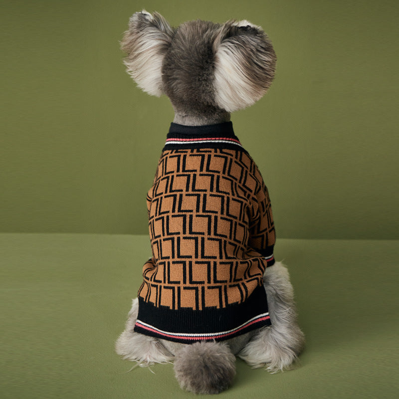 Black High Collar Wool Dog Sweater | Warm And Stylish Dog Apparel Accessories