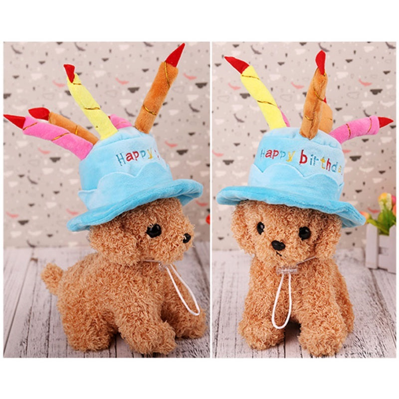 Dog Birthday Cake Hat Adjustable Pet Dog Party Birthday Crown birthday