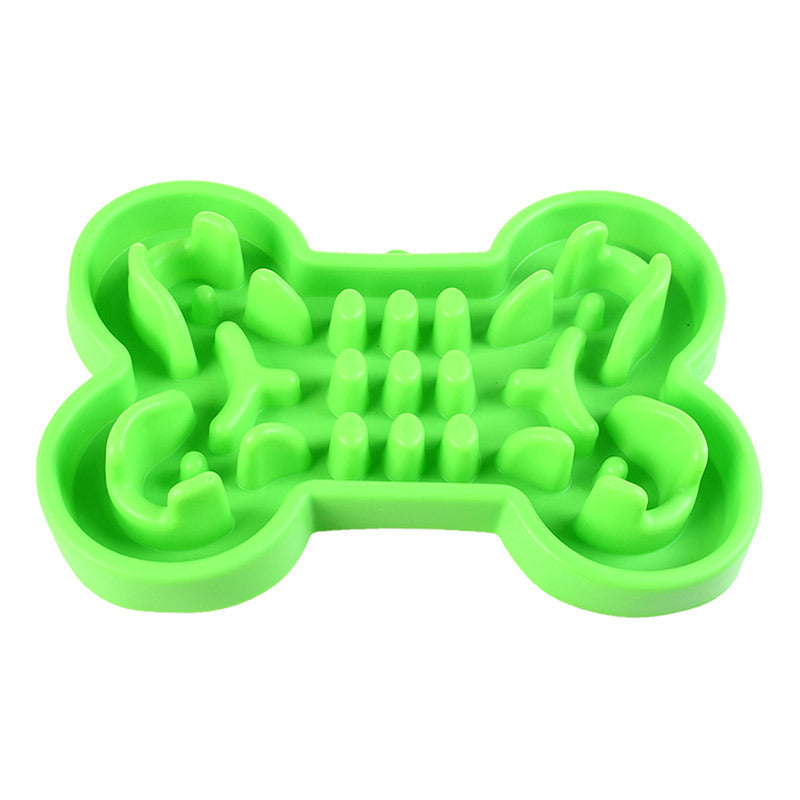 Slow Feeder Dog Bowl | Anti Gulping Puzzle Bowl for Digestion 24x17x3.8CM / green travel
