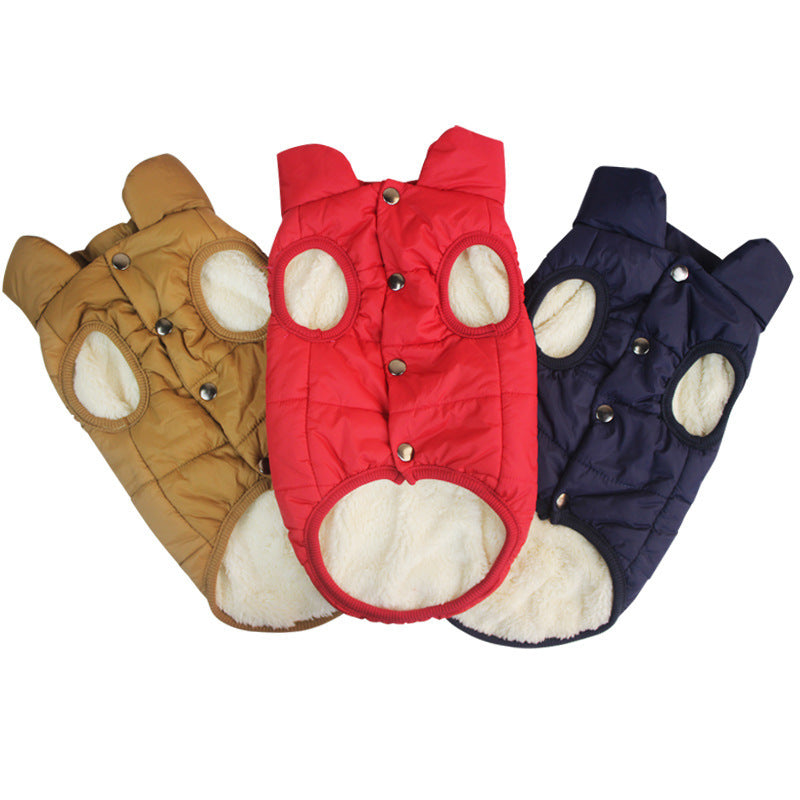 Padded Plaid Dog Coat | Warm Winter Jacket for Small to Large Dogs - Coats & Dog Vests