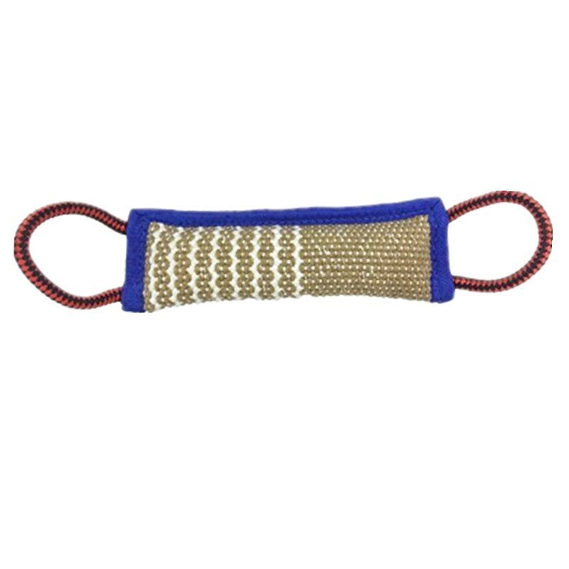 Linen Dog Bite Tug Toy | Durable Training Stick with Blue Edge Blue edge / 30cm dog training